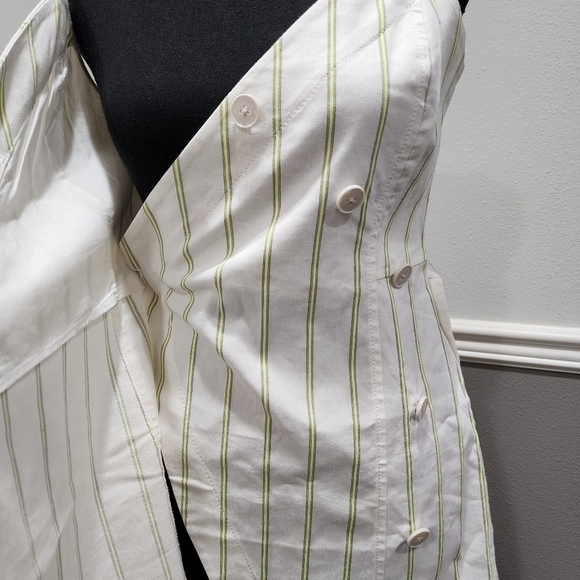 Banana Republic Speghetti Strap Stripped Button Front Adjudtable Strap Dress - Picture 7 of 13